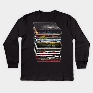 Goth Music CD/Vinyl Stack Kids Long Sleeve T-Shirt